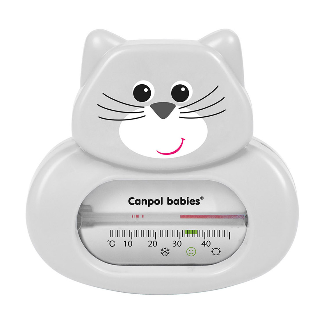 Термометр для купання Canpol Babies Котик, від народження, сірий (56/142)
